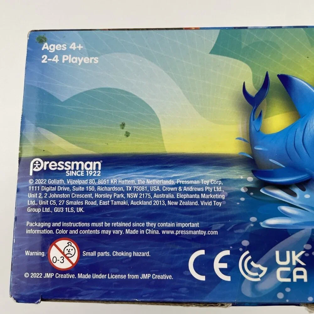 Pressman Toys Shark Bite Game 2-4 Players Age 4 & Up Brand New Factory